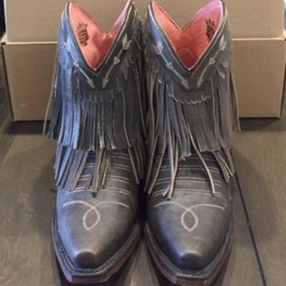 JUNK GYPSY BY LANE SPITFIRE FRINGE BROWN BOOTIE 6 - Picture 6 of 6